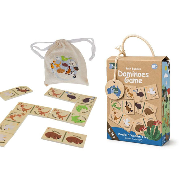 Bush Buddies Wooden Dominoes | Australian Animals by Eleganter Australia. Australian Art Prints, Gifts, Fashion and Homewares. Green Door Decor. www.greendoordecor.com.au