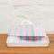 Ceramic Butter Dish | Blue & Pink Stripe by Noss & Co. Australian Art Prints and Homewares. Green Door Decor. www.greendoordecor.com.au