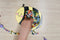 Buzzy Days Bead Lacing Bee by Eleganter Australia. Australian Art Prints, Gifts, Fashion and Homewares. Green Door Decor. www.greendoordecor.com.au