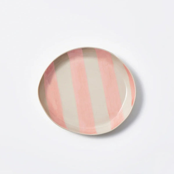 Cabana Stripe Plate | Pink by Jones and Co. Australian Art Prints and Homewares. Green Door Decor. www.greendoordecor.com.au
