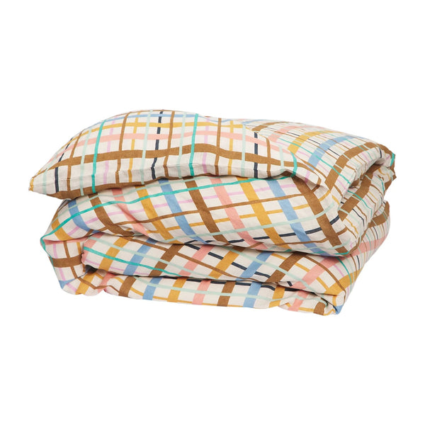 Cady Check Linen Quilt Cover | King by Sage and Clare. Australian Art Prints and Homewares. Green Door Decor. www.greendoordecor.com.au