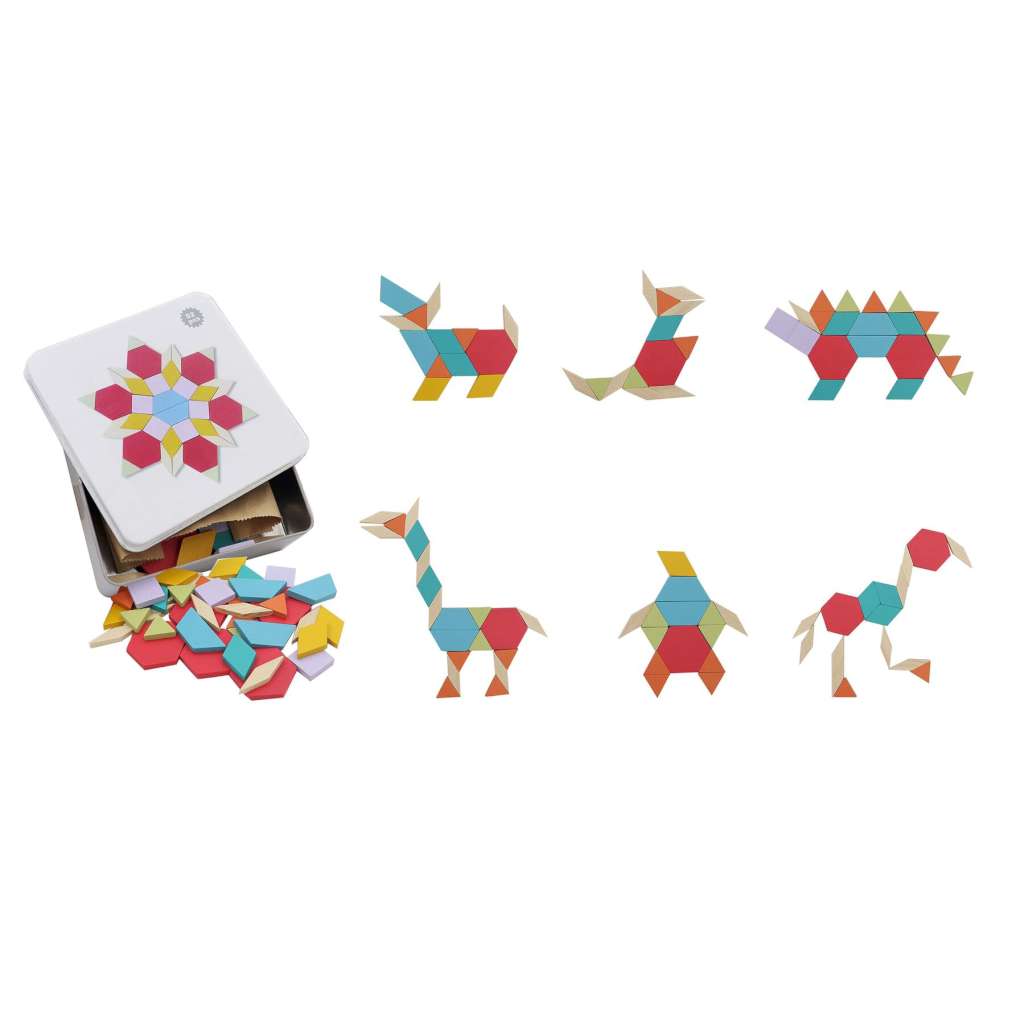 Calm & Breezy Pattern Blocks in Tin Box by Eleganter Australia. Australian Art Prints, Gifts, Fashion and Homewares. Green Door Decor. www.greendoordecor.com.au