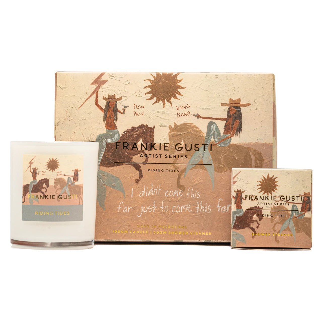 Candle + Steamer Duo | Riding Tides | Tahnee Kelland. Australian Art Prints and Homewares. Green Door Decor. www.greendoordecor.com.au