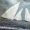 Canvas Painting Zip Clutch | White Sail by The Lost and Found Department. Australian Art Prints and Homewares. Green Door Decor. www.greendoordecor.com.au