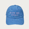 'Kiss Me Cowboy' Cap - Blue | FAR MER. by Whitney | Whitney Spicer Art. Australian Art Prints, Fashion and Homewares. Green Door Decor. www.greendoordecor.com.au