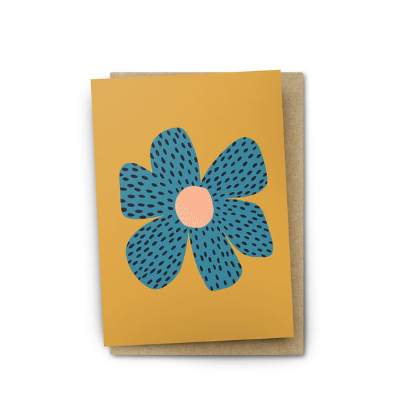 Greeting Card | Blue Flower by Edenwilde. Australian Art Prints and Homewares. Green Door Decor. www.greendoordecor.com.au