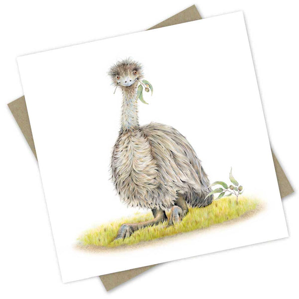 Greeting Card | Esme the Emu by Popcorn Blue. Australian Art Prints and Homewares. Green Door Decor. www.greendoordecor.com.au