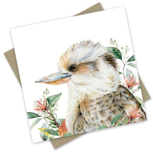 Greeting Card - Kookaburra's Garden by Popcorn Blue. Australian Art Prints and Homewares. Green Door Decor. www.greendoordecor.com.au