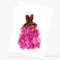 Peony Dress | Greeting Card by Petal & Pins. Australian Art Prints, Gifts, Fashion and Homewares. Green Door Decor. www.greendoordecor.com.au