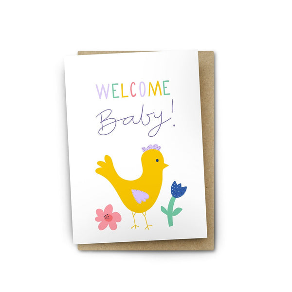 Greeting Card | Welcome Baby by Edenwilde. Australian Art Prints and Homewares. Green Door Decor. www.greendoordecor.com.au