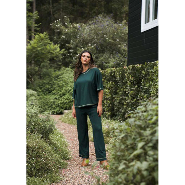 Carey Bamboo Culotte - Dark Green by Lou Lou Australia. Australian Art Prints and Homewares. Green Door Decor. www.greendoordecor.com.au