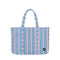 Carryall Cargo Bag | Choc Blue Stripe by Kollab. Australian Art Prints and Homewares. Green Door Decor. www.greendoordecor.com.au