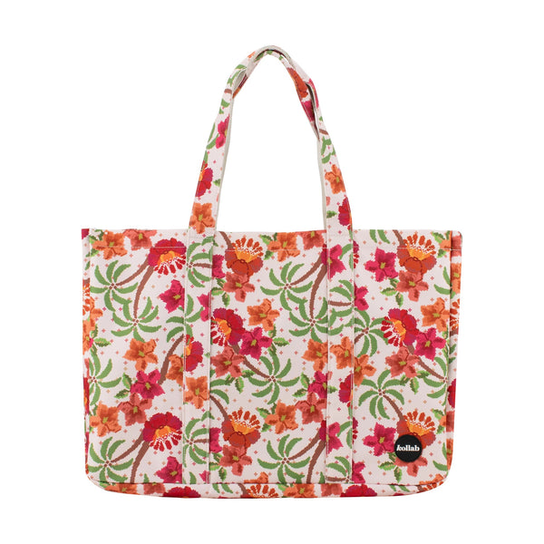 Carryall Cargo Bag | Hibiscus Retreat by Kollab. Australian Art Prints, Gifts, Fashion and Homewares. Green Door Decor. www.greendoordecor.com.au
