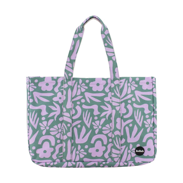 Carryall Cargo Bag | Lavender Bloom by Kollab. Australian Art Prints, Gifts, Fashion and Homewares. Green Door Decor. www.greendoordecor.com.au