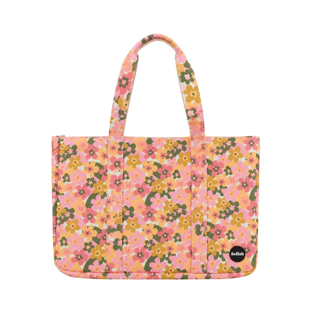Carryall Cargo Bag | Sunshine Petals by Kollab. Australian Art Prints, Gifts, Fashion and Homewares. Green Door Decor. www.greendoordecor.com.au