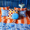 'Castilo' Round Velvet Cushion | Blue Jay by Sage and Clare. Australian Art Prints and Homewares. Green Door Decor. www.greendoordecor.com.au