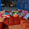 'Castilo' Round Velvet Cushion | Blue Jay by Sage and Clare. Australian Art Prints and Homewares. Green Door Decor. www.greendoordecor.com.au