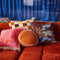 'Castilo' Round Velvet Cushion | Mocha by Sage and Clare. Australian Art Prints and Homewares. Green Door Decor. www.greendoordecor.com.au
