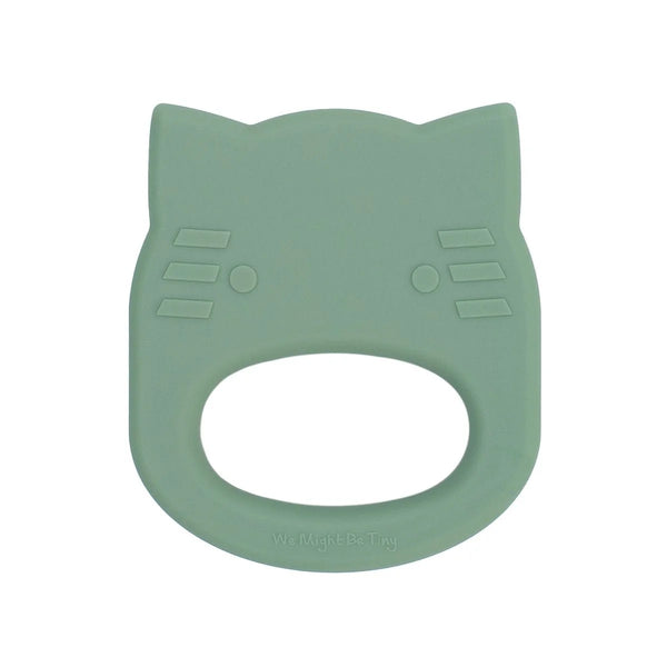 Cat Teether | Sage | We Might Be Tiny. Australian Art Prints and Homewares. Green Door Decor. www.greendoordecor.com.au