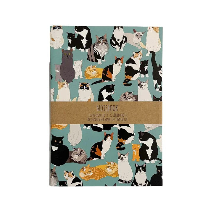 Cats Notebook by Red Parka. Australian Art Prints and Homewares. Green Door Decor. www.greendoordecor.com.au