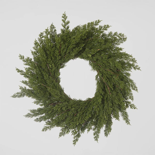 Cedar Pine Wreath 65cm | Ornamental Decoration by Florabelle. Australian Art Prints and Homewares. Green Door Decor. www.greendoordecor.com.au