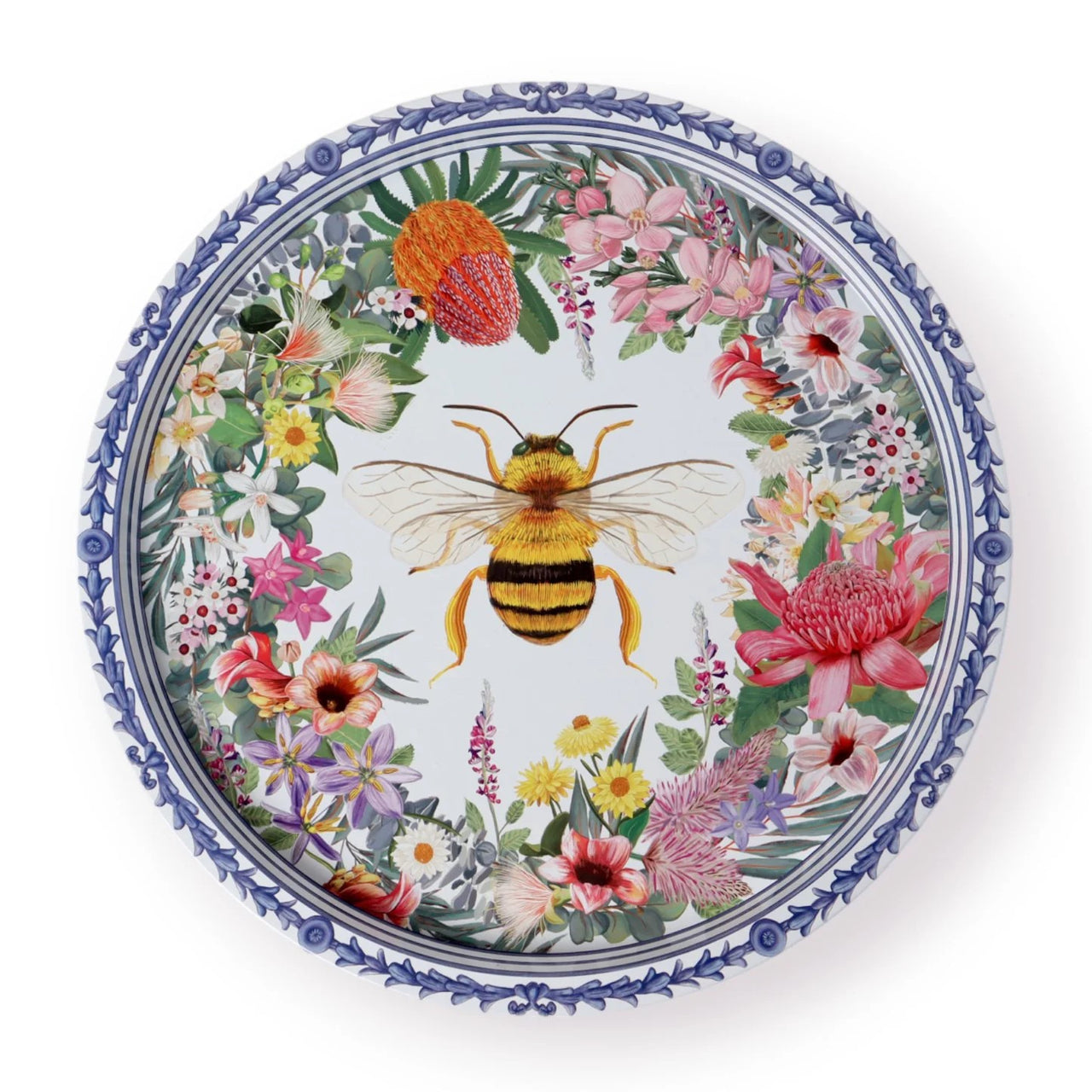 Celebrations Tray | Enchanted Garden Bee by La La Land. Australian Art Prints and Homewares. Green Door Decor. www.greendoordecor.com.au