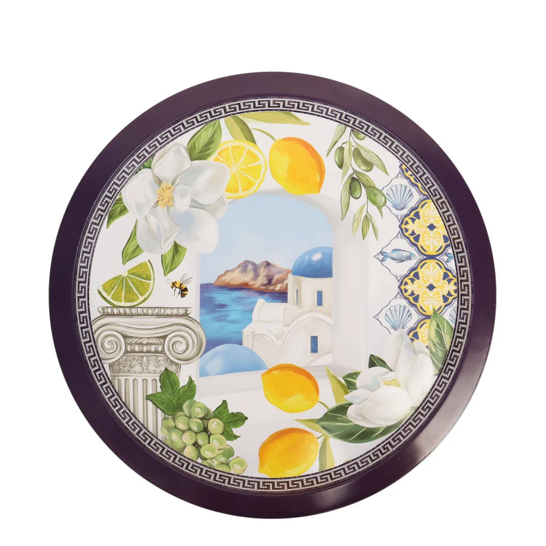 Celebrations Tray | Mediterranean Summer Window by La La Land. Australian Art Prints and Homewares. Green Door Decor. www.greendoordecor.com.au