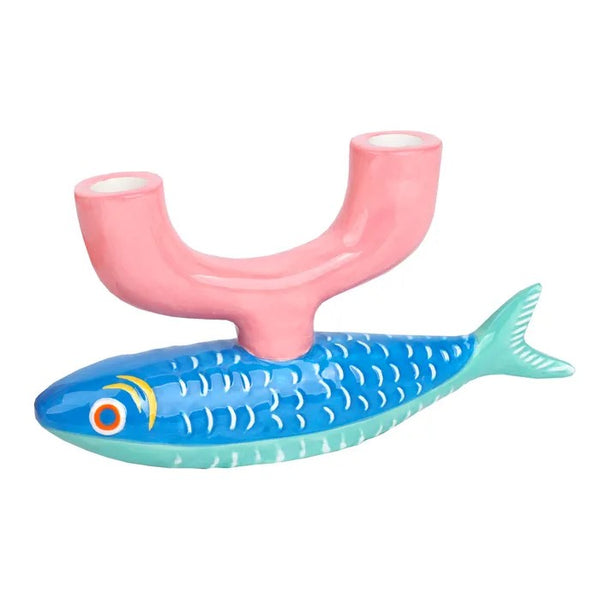 Talking Tables | Ceramic Candle Holder | Fish by Paperie. Australian Art Prints, Gifts, Fashion and Homewares. Green Door Decor. www.greendoordecor.com.au