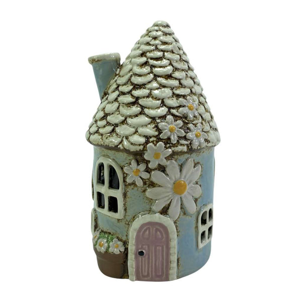 Ceramic Tea Light Holder | Blue Daisy Cottage by Yellow Rock Decor, Sunrise Accessories. Australian Art Prints, Gifts, Fashion and Homewares. Green Door Decor. www.greendoordecor.com.au