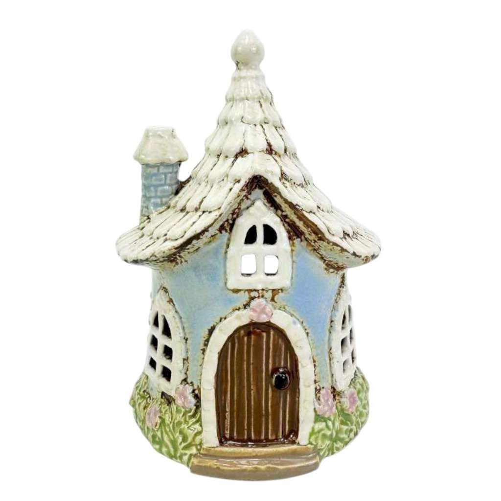 Ceramic Tea Light Holder | Fairy Cottage by Yellow Rock Decor, Sunrise Accessories. Australian Art Prints, Gifts, Fashion and Homewares. Green Door Decor. www.greendoordecor.com.au
