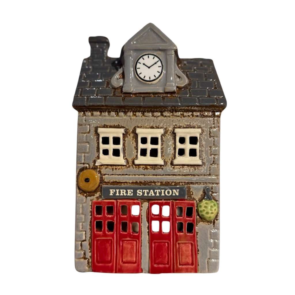 Ceramic Tea Light Holder | Fire Station