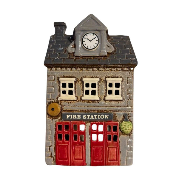 Ceramic Tea Light Holder | Fire Station