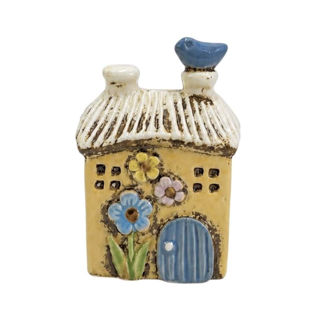 Ceramic Tea Light Holder | Little Yellow Bird House by Yellow Rock Decor, Sunrise Accessories. Australian Art Prints, Gifts, Fashion and Homewares. Green Door Decor. www.greendoordecor.com.au