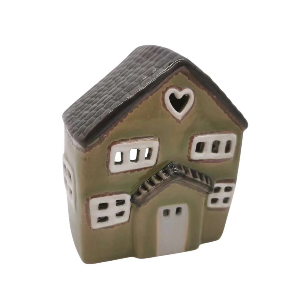 Ceramic Tea Light Holder | Patio Heart House by Yellow Rock Decor. Australian Art Prints, Gifts, Fashion and Homewares. Green Door Decor. www.greendoordecor.com.au