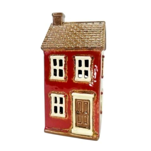 Ceramic Tea Light Holder | Red Town House by Yellow Rock Decor. Australian Art Prints, Gifts, Fashion and Homewares. Green Door Decor. www.greendoordecor.com.au