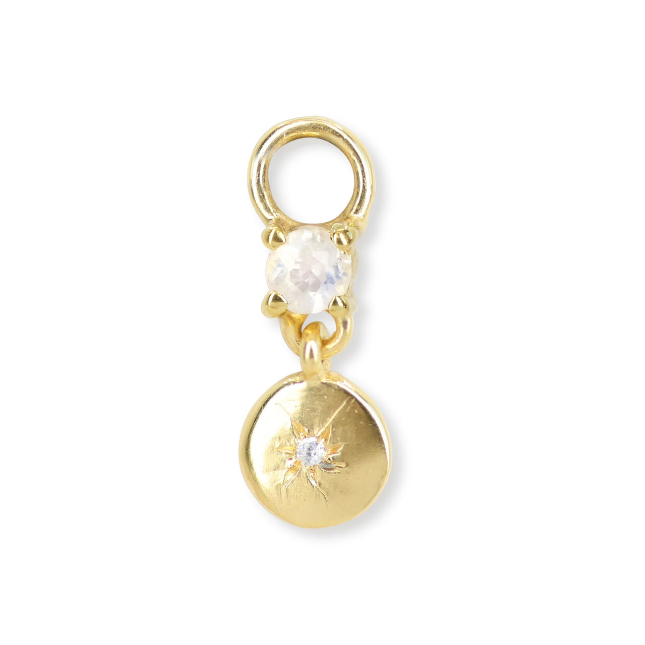 'Chloe Moonstone' Gold Charm by ToniMay. Australian Art Prints and Homewares. Green Door Decor. www.greendoordecor.com.au