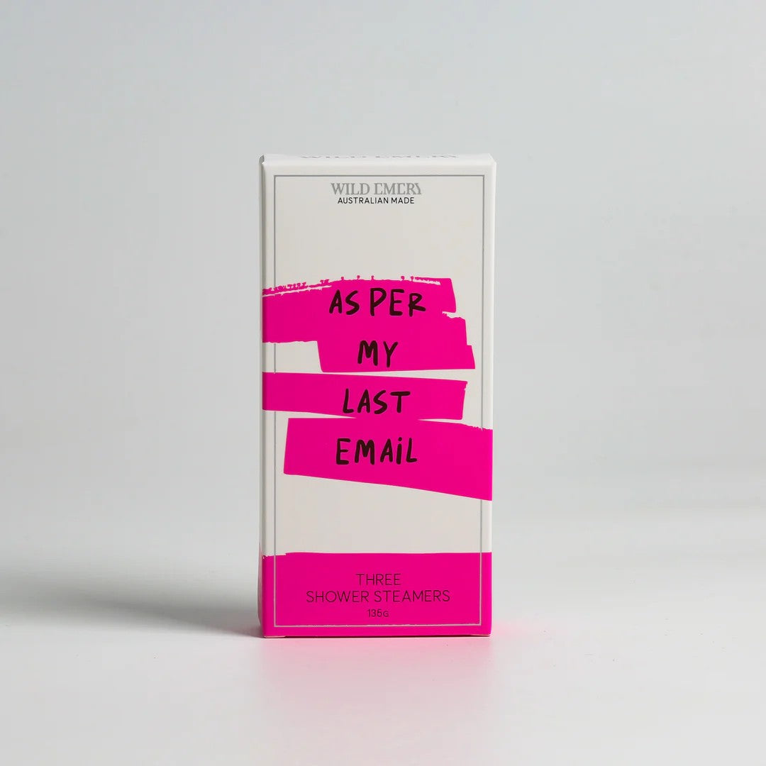 Cheeky Shower Steamer (3 Pack) | As Per My Last Email by Wild Emery. Australian Art Prints, Fashion and Homewares. Green Door Decor. www.greendoordecor.com.au