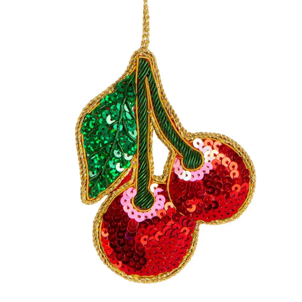 Cherrylicious | Sequin Hanging Christmas Tree Decoration by Florabelle. Australian Art Prints and Homewares. Green Door Decor. www.greendoordecor.com.au