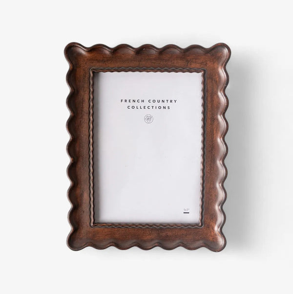 Chestnut Wavy Photo Frame | 5 x 7" by French Country Collections. Australian Art Prints and Homewares. Green Door Decor. www.greendoordecor.com.au