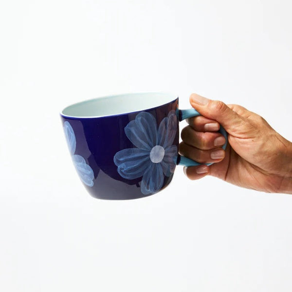 Chino Mug | Boss Daisy Navy by Jones and Co. Australian Art Prints, Gifts, Fashion and Homewares. Green Door Decor. www.greendoordecor.com.au