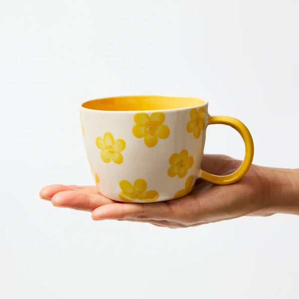 Chino Mug | Daisy Mustard by Jones and Co. Australian Art Prints, Gifts, Fashion and Homewares. Green Door Decor. www.greendoordecor.com.au