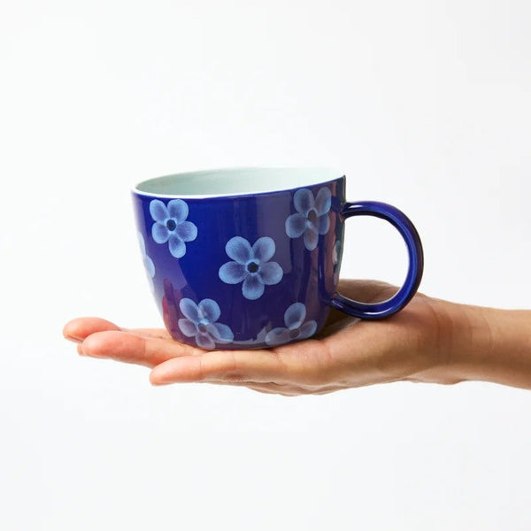 Chino Mug | Daisy Navy by Jones and Co. Australian Art Prints, Gifts, Fashion and Homewares. Green Door Decor. www.greendoordecor.com.au