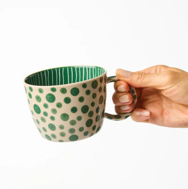 Chino Mug | Green Spot by Jones and Co. Australian Art Prints and Homewares. Green Door Decor. www.greendoordecor.com.au
