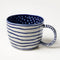 Chino Mug | Navy Lines by Jones and Co. Australian Art Prints and Homewares. Green Door Decor. www.greendoordecor.com.au