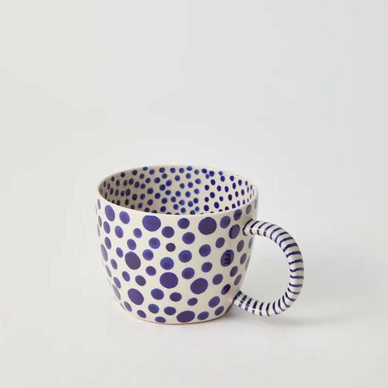 Chino Mug | Navy Spot by Jones and Co. Australian Art Prints and Homewares. Green Door Decor. www.greendoordecor.com.au