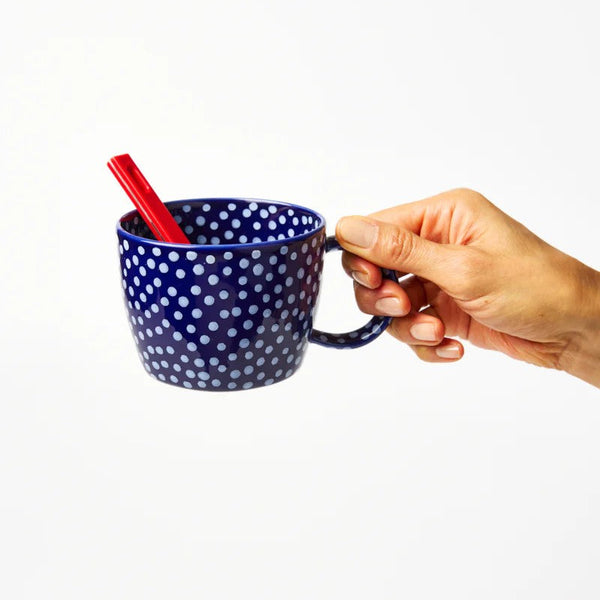 Chino Mug | Navy Sprinkle by Jones and Co. Australian Art Prints, Gifts, Fashion and Homewares. Green Door Decor. www.greendoordecor.com.au