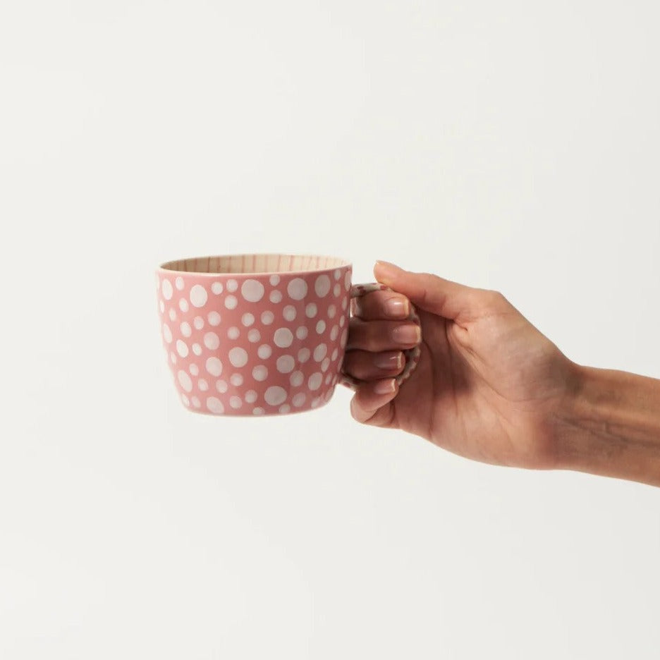 Chino Mug | Pink Dot by Jones and Co. Australian Art Prints and Homewares. Green Door Decor. www.greendoordecor.com.au