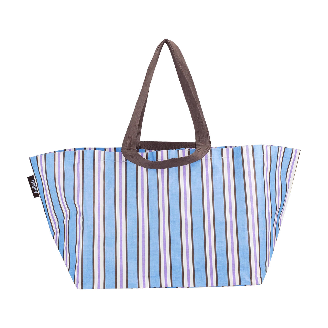 Beach Bag | Choc Blue Stripe by Kollab. Australian Art Prints and Homewares. Green Door Decor. www.greendoordecor.com.au