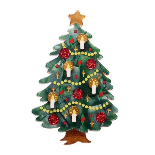 Christmas Tree Centre-Piece Brooch | Erstwilder. Australian Art Prints and Homewares. Green Door Decor. www.greendoordecor.com.au