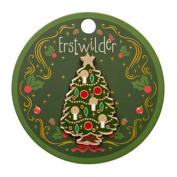 Christmas Tree Centre-Piece Enamel Pin | Erstwilder. Australian Art Prints and Homewares. Green Door Decor. www.greendoordecor.com.au